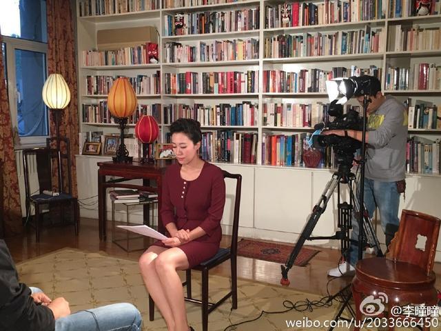 央视主持人李瞳瞳：在采访中……