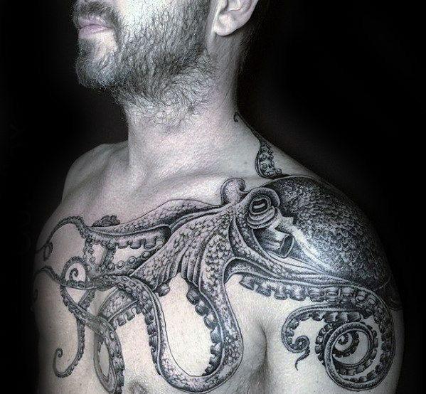 亮爆眼球的八爪鱼纹身