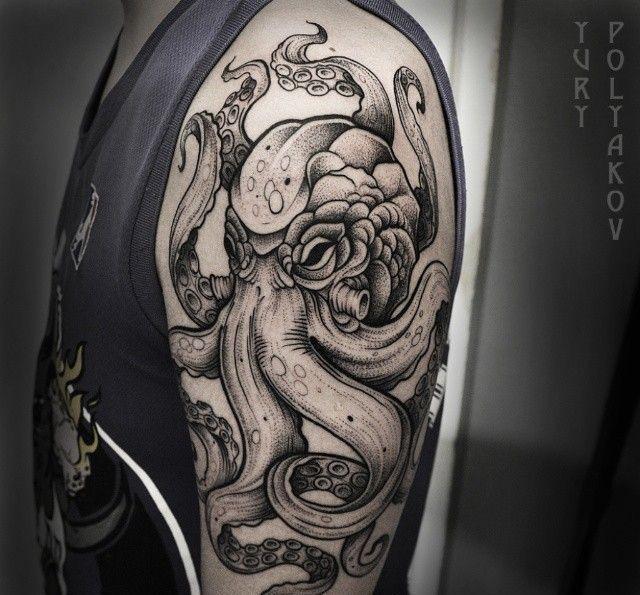 亮爆眼球的八爪鱼纹身