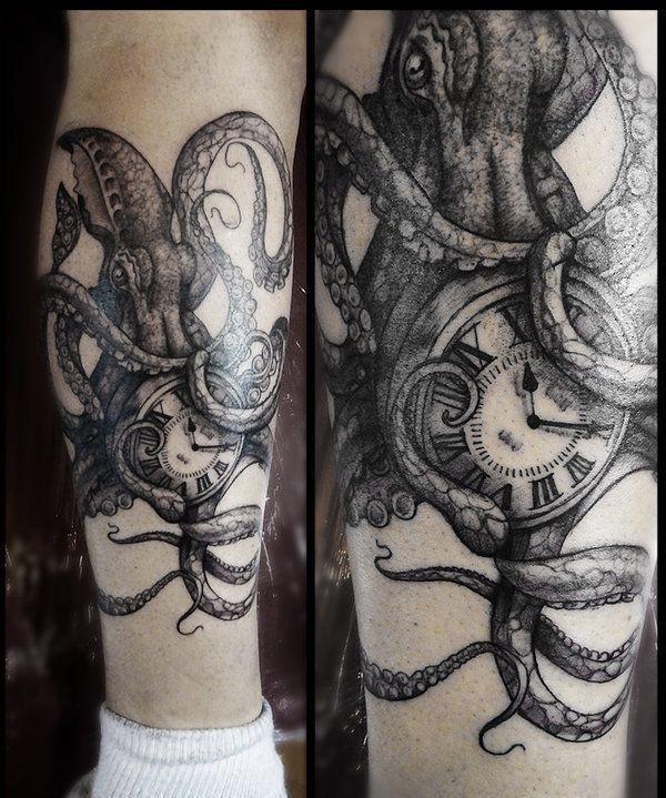 亮爆眼球的八爪鱼纹身
