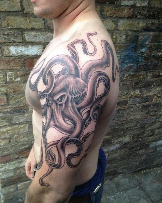 亮爆眼球的八爪鱼纹身