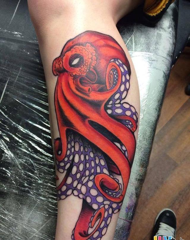 亮爆眼球的八爪鱼纹身