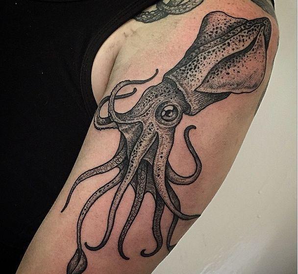 亮爆眼球的八爪鱼纹身