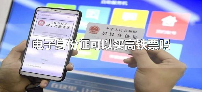 电子身份证可以买高铁票吗