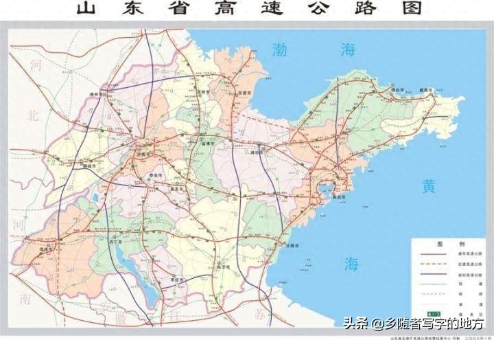 山东省高速公路网中长期规划图,山东人收藏了