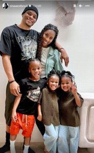 ​人生赢家！威少妻子INS中晒出一家五口温馨合照