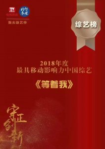 ​2018年度最具移动影响力中国综艺——《今世缘·等着我》