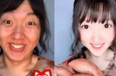 ​抖音“最美女装大佬”阿纯。得知他的真实身份后，我们都被骗了