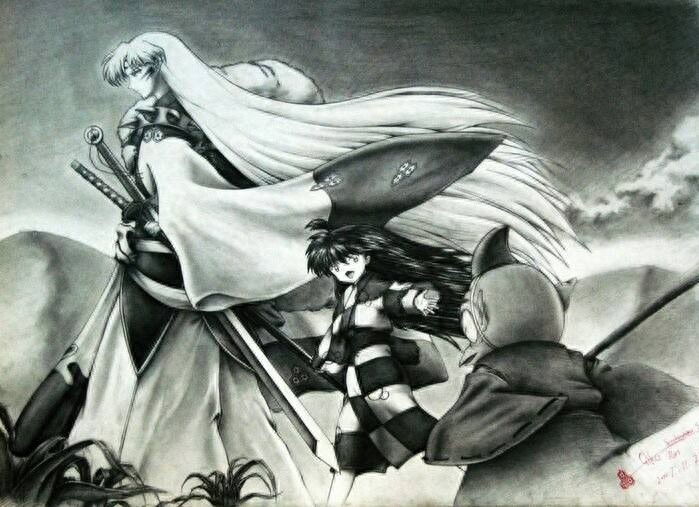 收藏的杀生丸美图,和大家分享一下