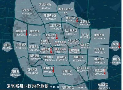 ​大降价来了？郑州43区房价地图独家发布（2019年12月版）